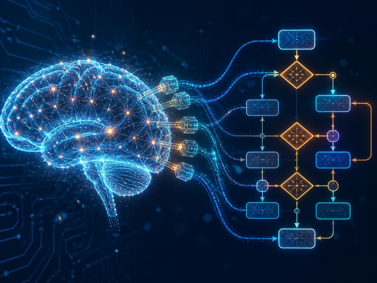 Representação de inteligência artificial analisando dados de saúde